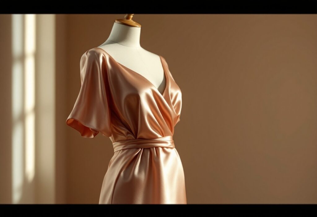 La robe en satin, star des défilés : décryptage d&rsquo;un classique réinventé