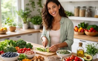 L&rsquo;alimentation saine pour femmes avec régimes anti-cancer, superaliments et nutrition préventive