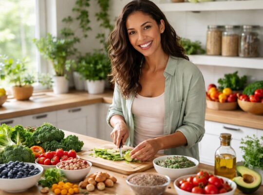 L&rsquo;alimentation saine pour femmes avec régimes anti-cancer, superaliments et nutrition préventive