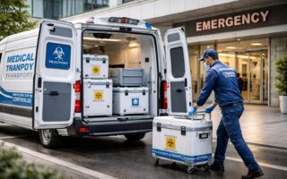 Transport de matériel médical avec les normes pharmaceutiques et livraison urgente