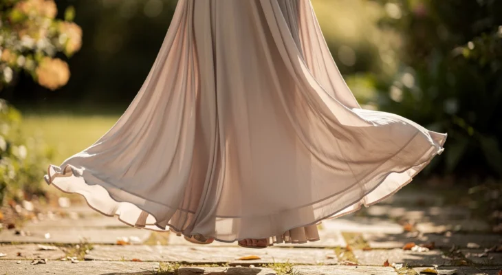 Fluidité, mouvement et élégance&nbsp;: la robe trapèze longue comme signature d’un style affirmé