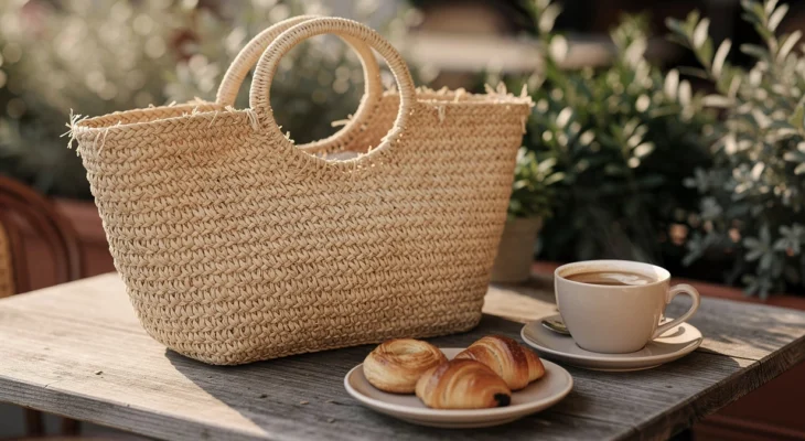 Du café en terrasse aux soirées d’été : le sac en paille comme allié mode incontournable