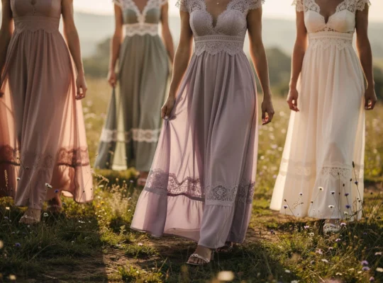Entre dentelle délicate et coupe empire : les robes champêtres qui subliment chaque silhouette